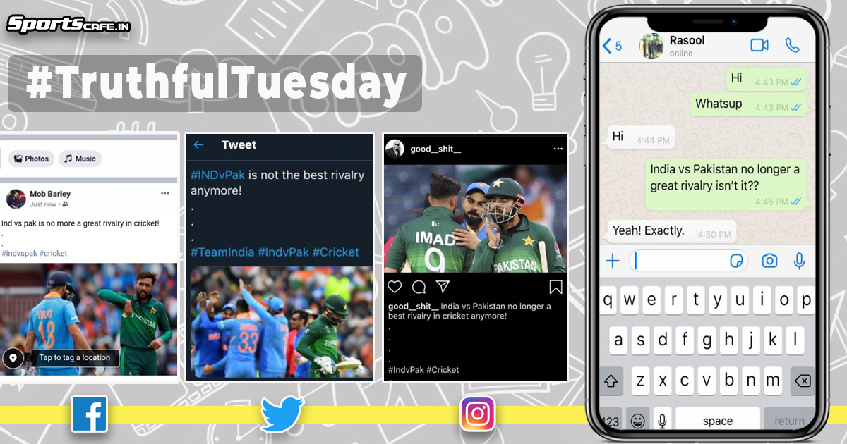Truthful Tuesday | India-Pakistan no longer an elite rivalry