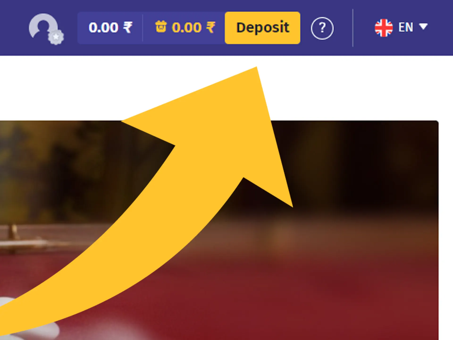 Click on deposit button.