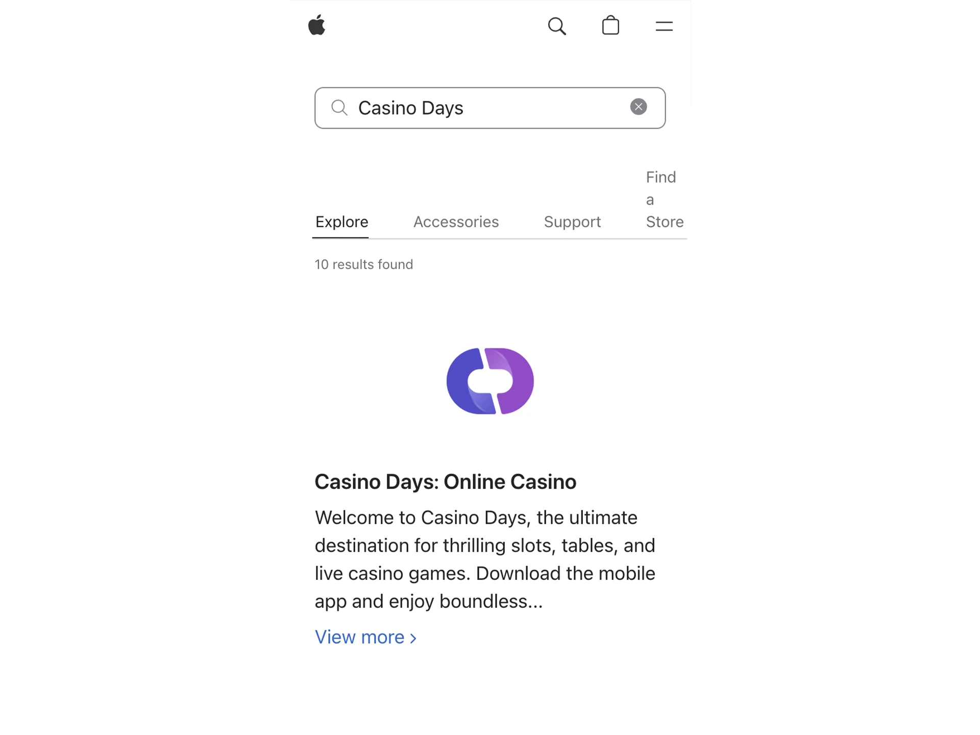 In the search bar, type “Casino Days”.