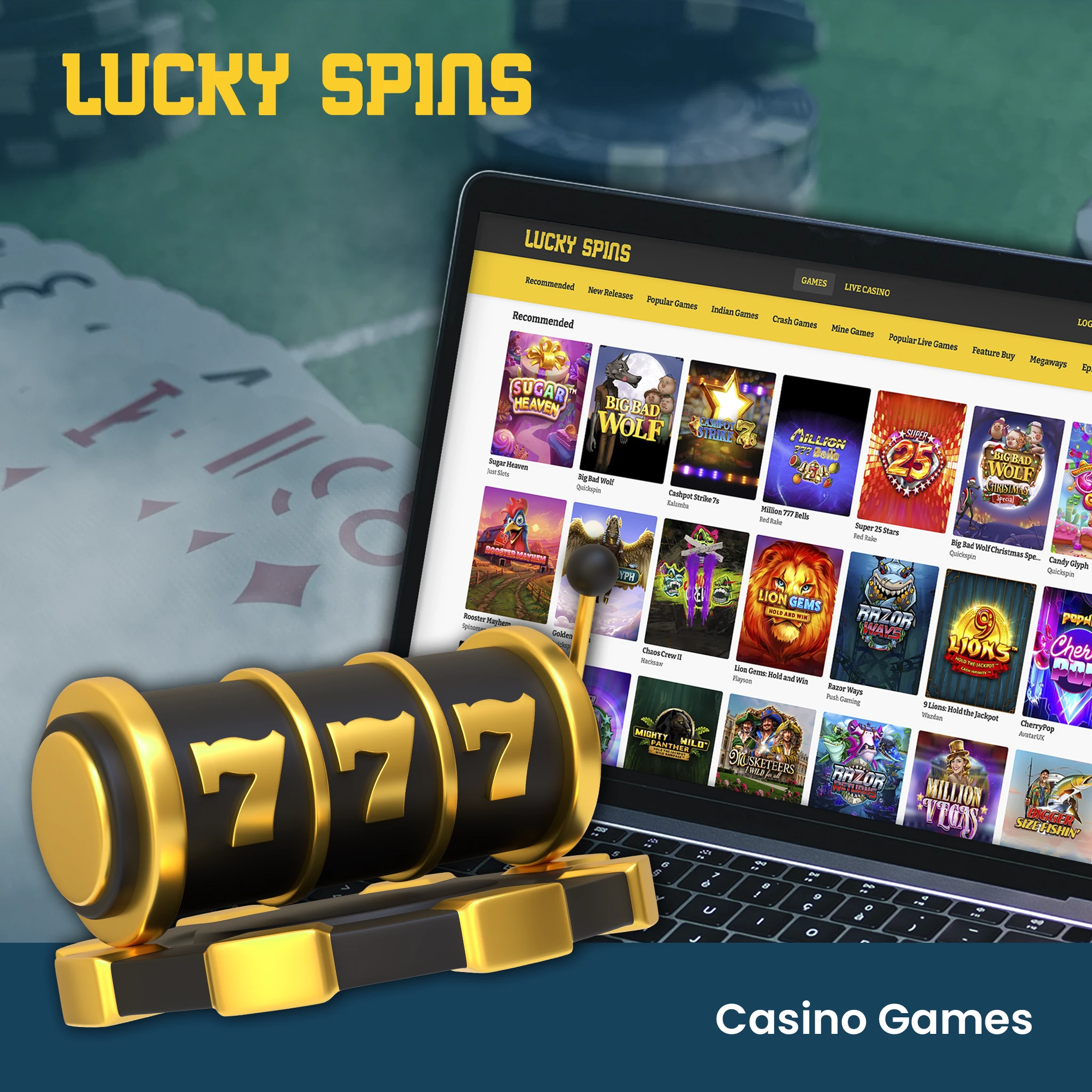 Casino Games at Lucky Spins.