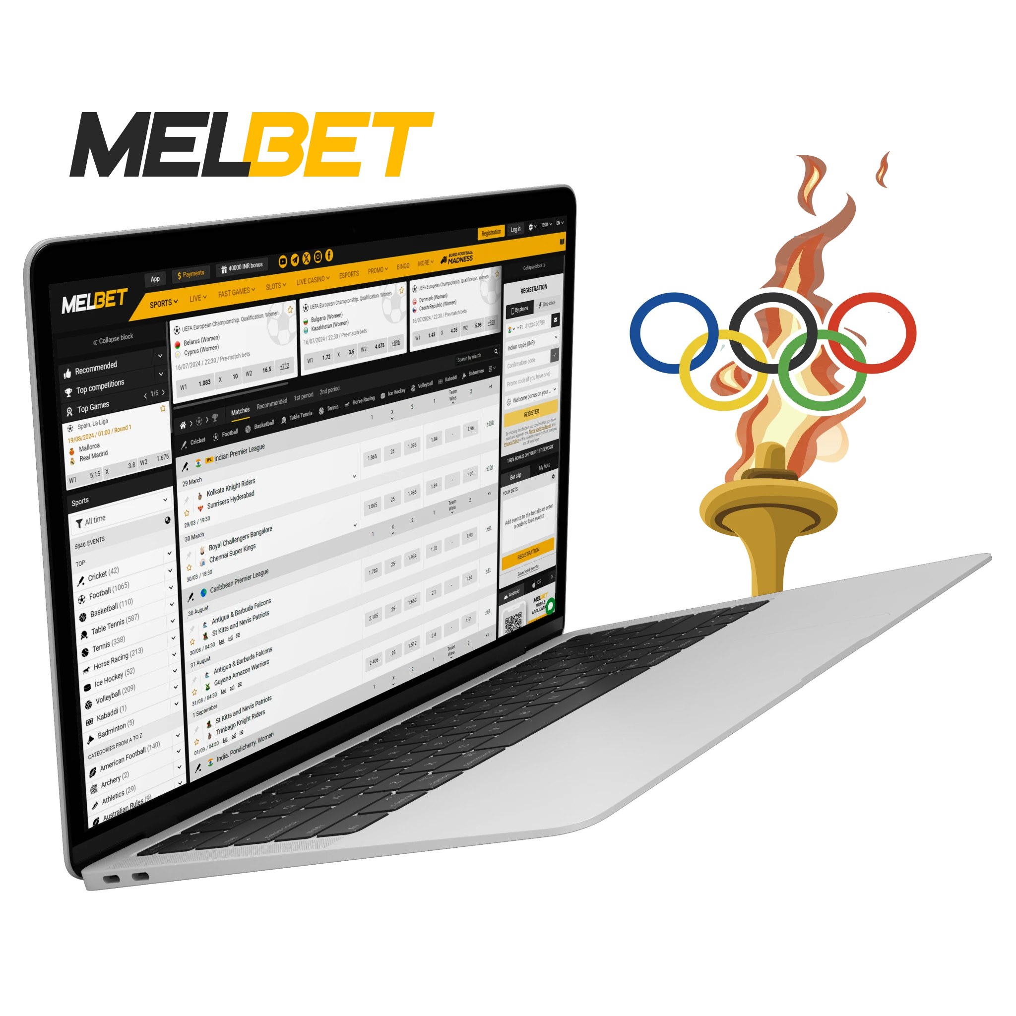 Melbet is a great bookmaker that combines great bonuses with excellent odds for olympic games betting.