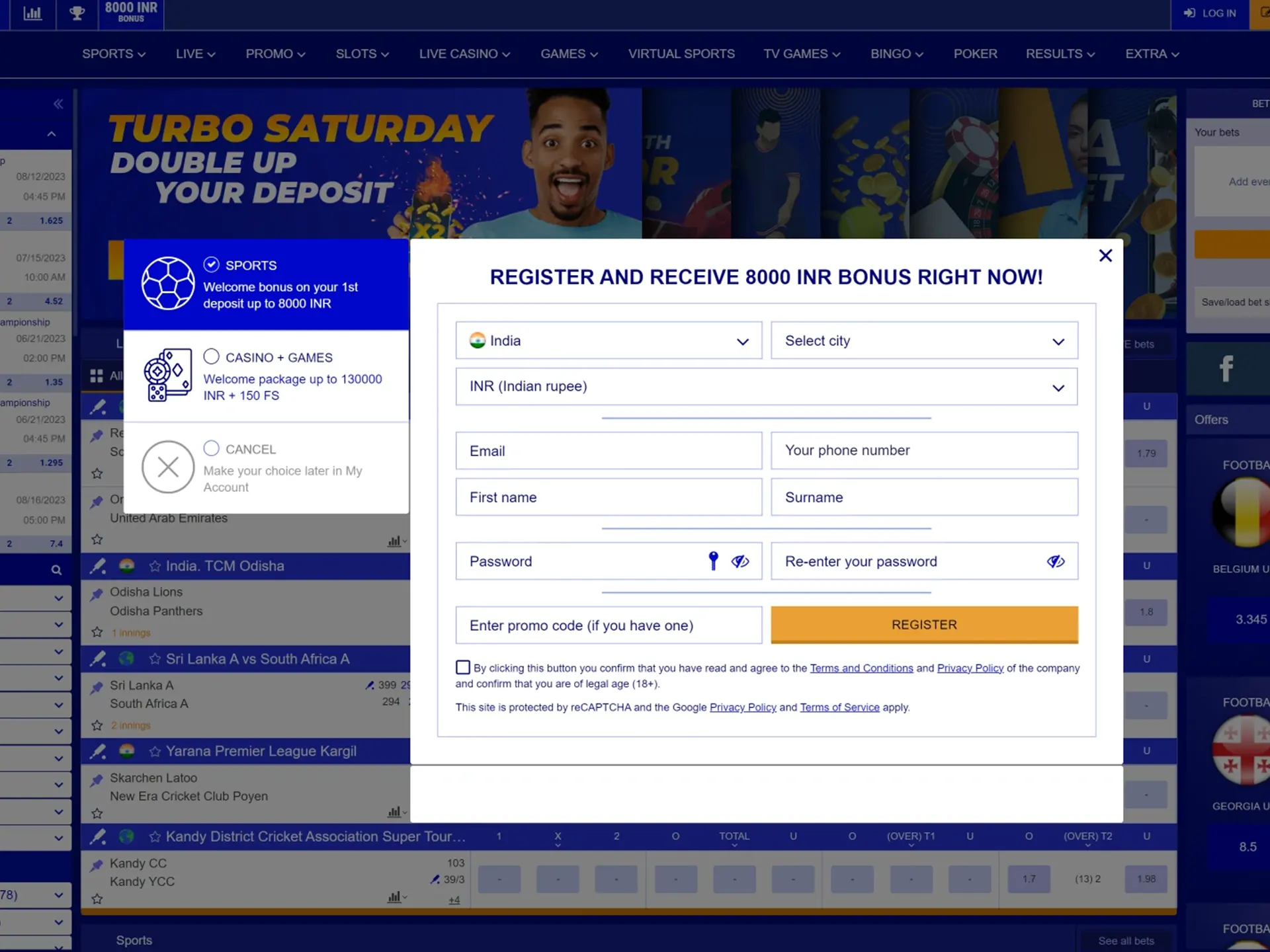 Select registration method.